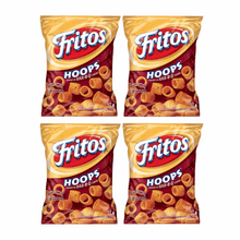 Fritos BBQ Hoops Corn Snacks - Smoky & Crunchy 4 Pack (57g Bags)