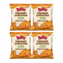 Baked Ruffles Cheddar & Sour Cream Ridged Potato Crisps - Less Fat, Gluten-Free (1.125 oz Bags, 4 Pack)