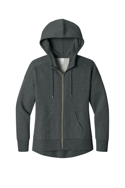 District ® Women's Perfect Weight ® Fleece Drop Shoulder Full-Zip Hoodie DT1104