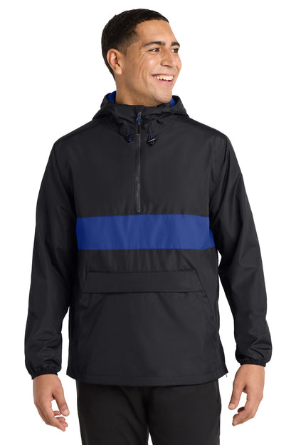 Sport-Tek® Zipped Pocket Anorak. JST65