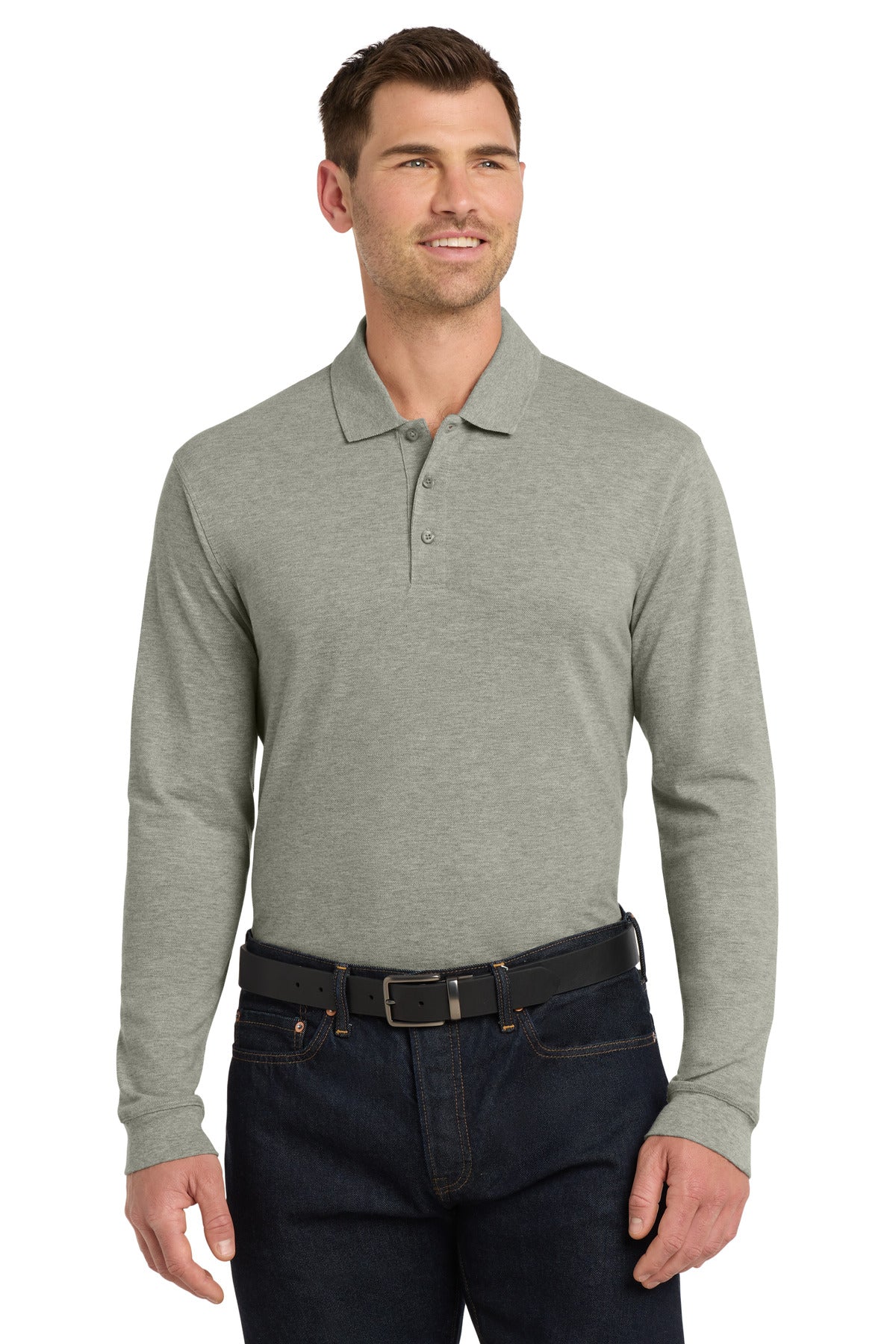 Port Authority® EZCotton® Long Sleeve Polo. K8000LS
