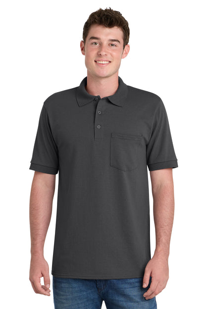 Port & Co™ Core Blend Jersey Knit Pocket Polo. KP55P