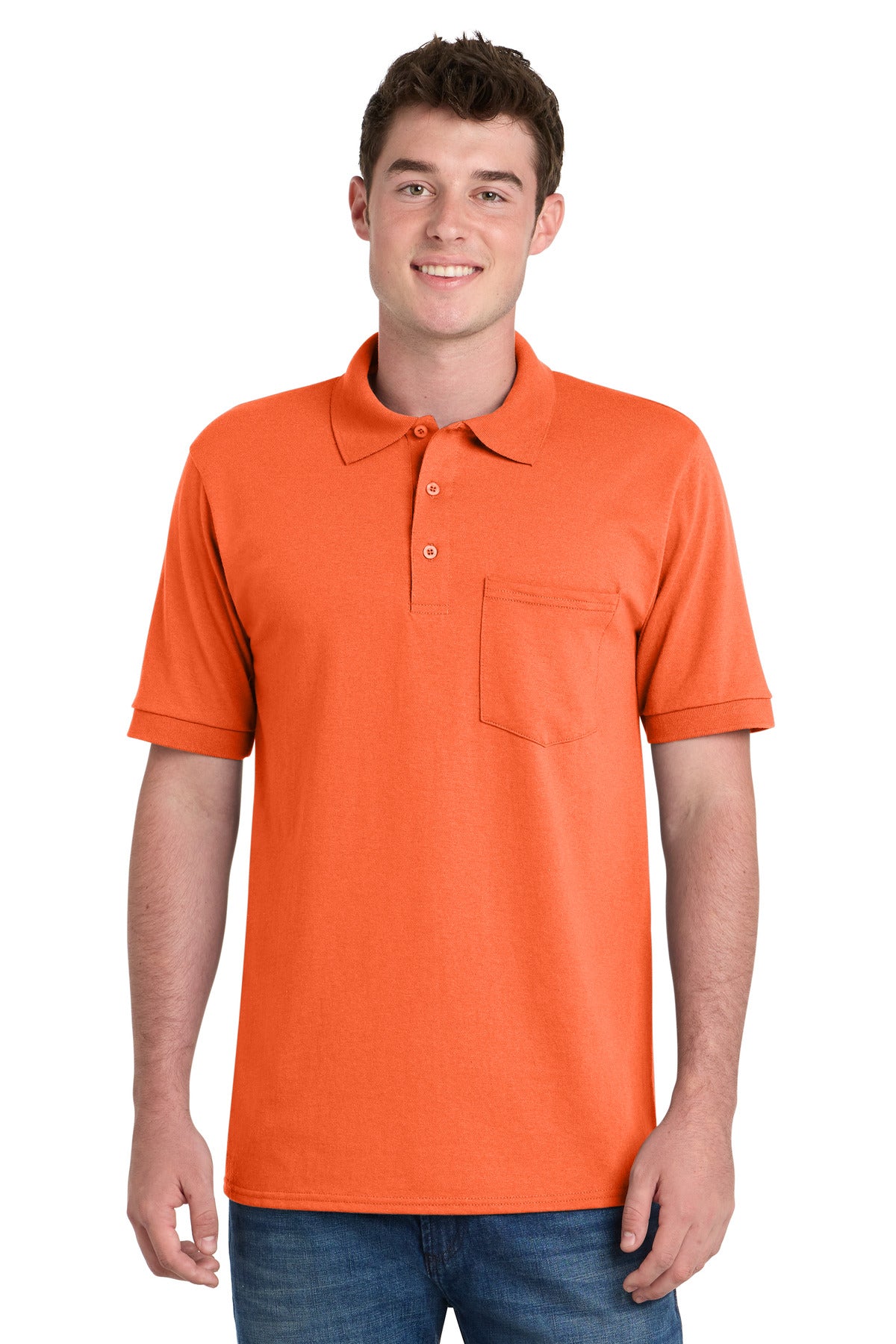 Port & Co™ Core Blend Jersey Knit Pocket Polo. KP55P