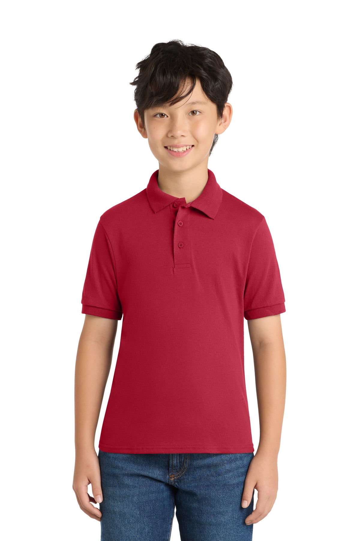 Port & Co™ Youth Core Blend Jersey Knit Polo. KP55Y