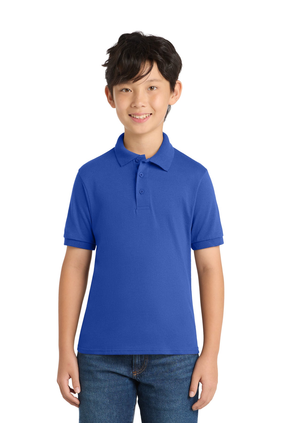 Port & Co™ Youth Core Blend Jersey Knit Polo. KP55Y