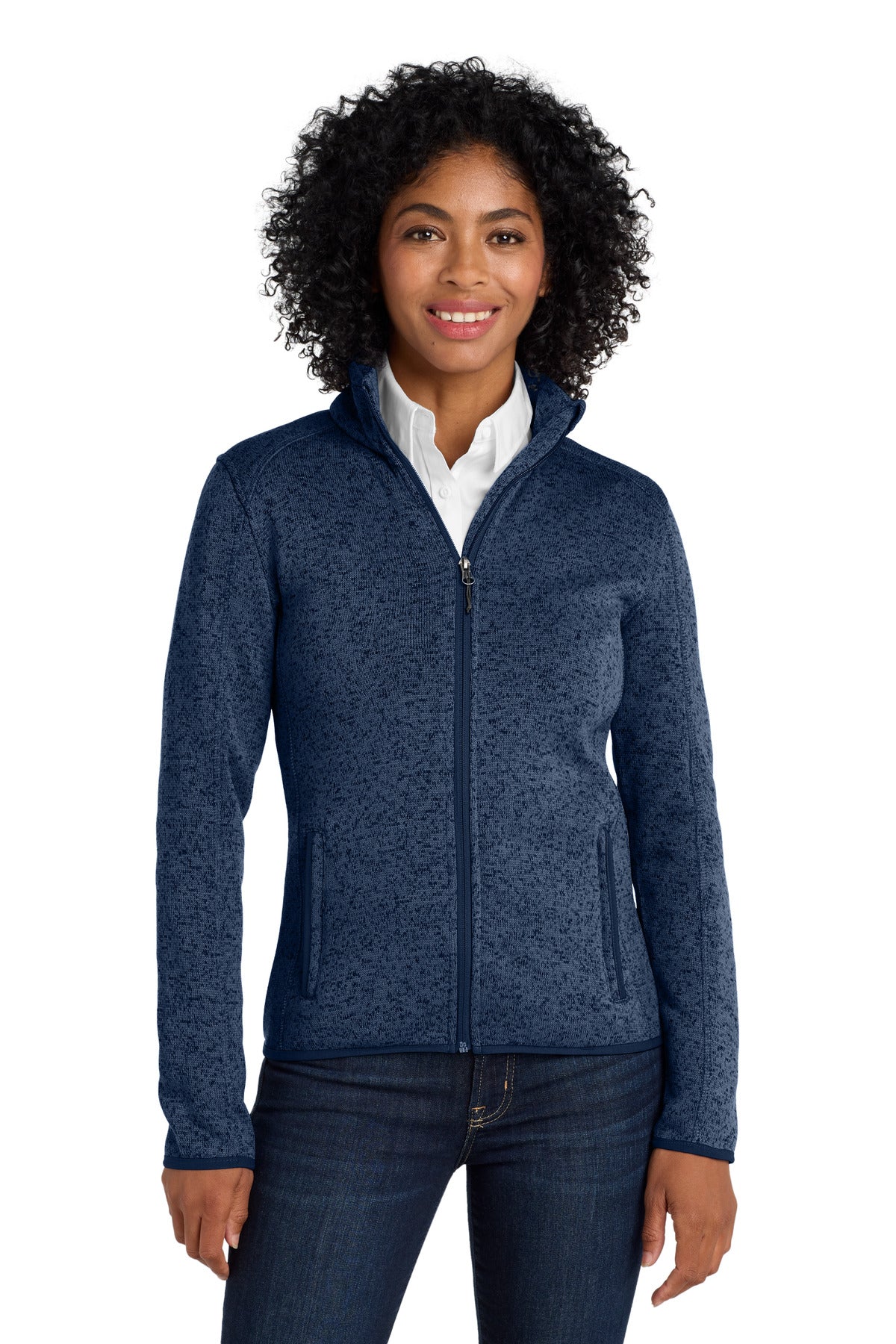 Port Authority® Women's Sweater Fleece Jacket. L232