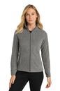 Port Authority® Women's Heather Microfleece Full-Zip Jacket. L235