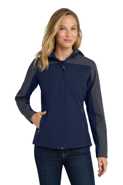 Port Authority® Women's Hooded Core Soft Shell Jacket. L335