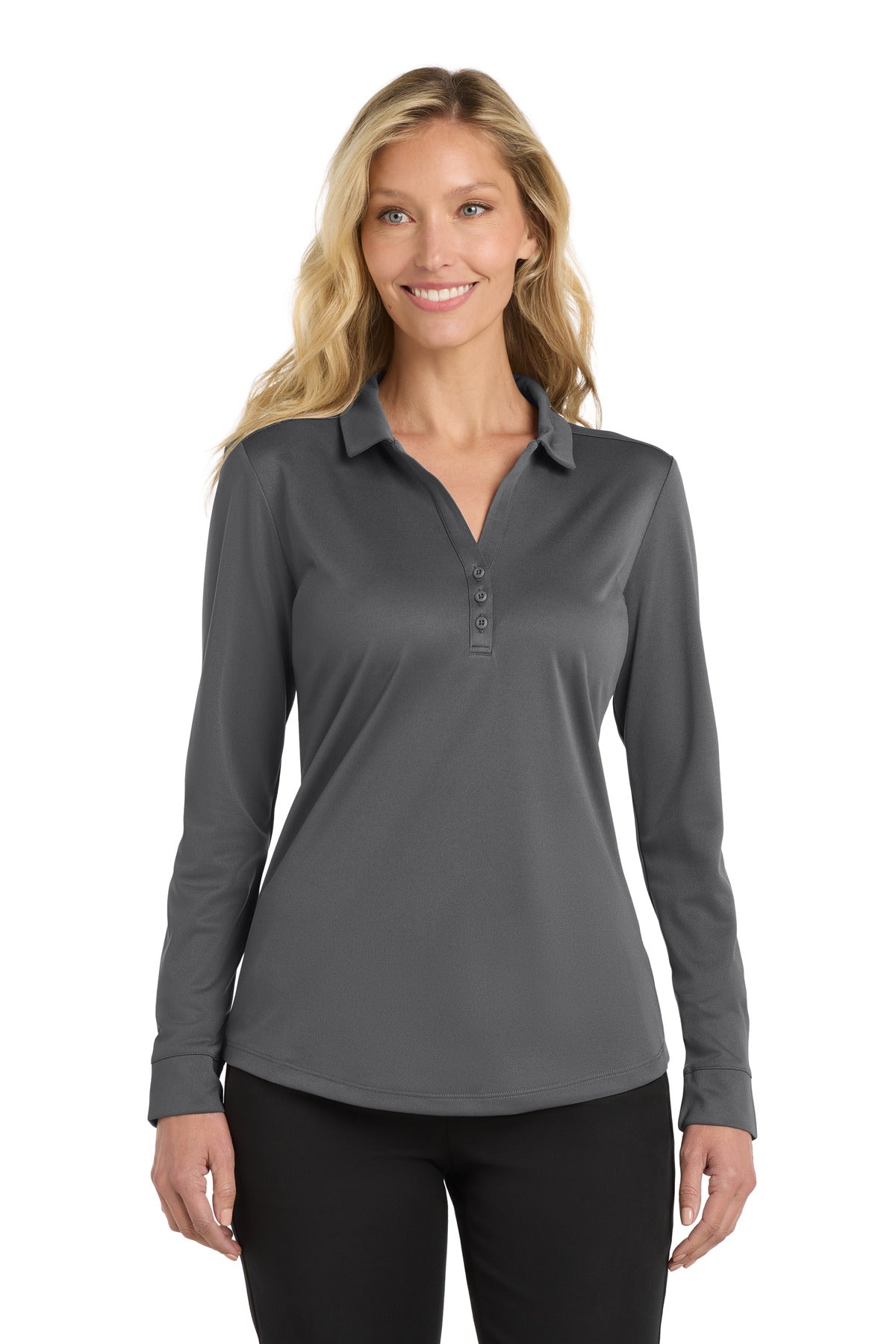 Port Authority ® Women's Silk Touch ™  Performance Long Sleeve Polo. L540LS