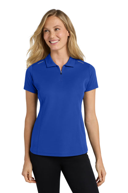 Port Authority® Women's Pinpoint Mesh Zip Polo. L580