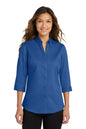 Port Authority® Women's 3/4-Sleeve SuperPro™ Twill Shirt. L665