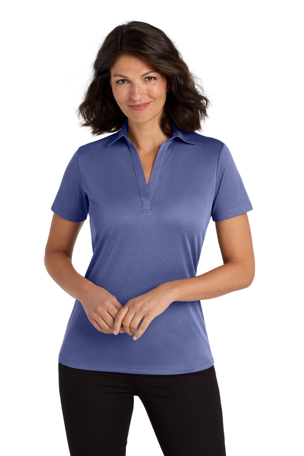 Port Authority ® Women's Heathered Silk Touch ™ Performance Polo. LK542