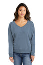 Port & Co™ Women's Beach Wash® Garment-Dyed V-Neck Sweatshirt LPC098V