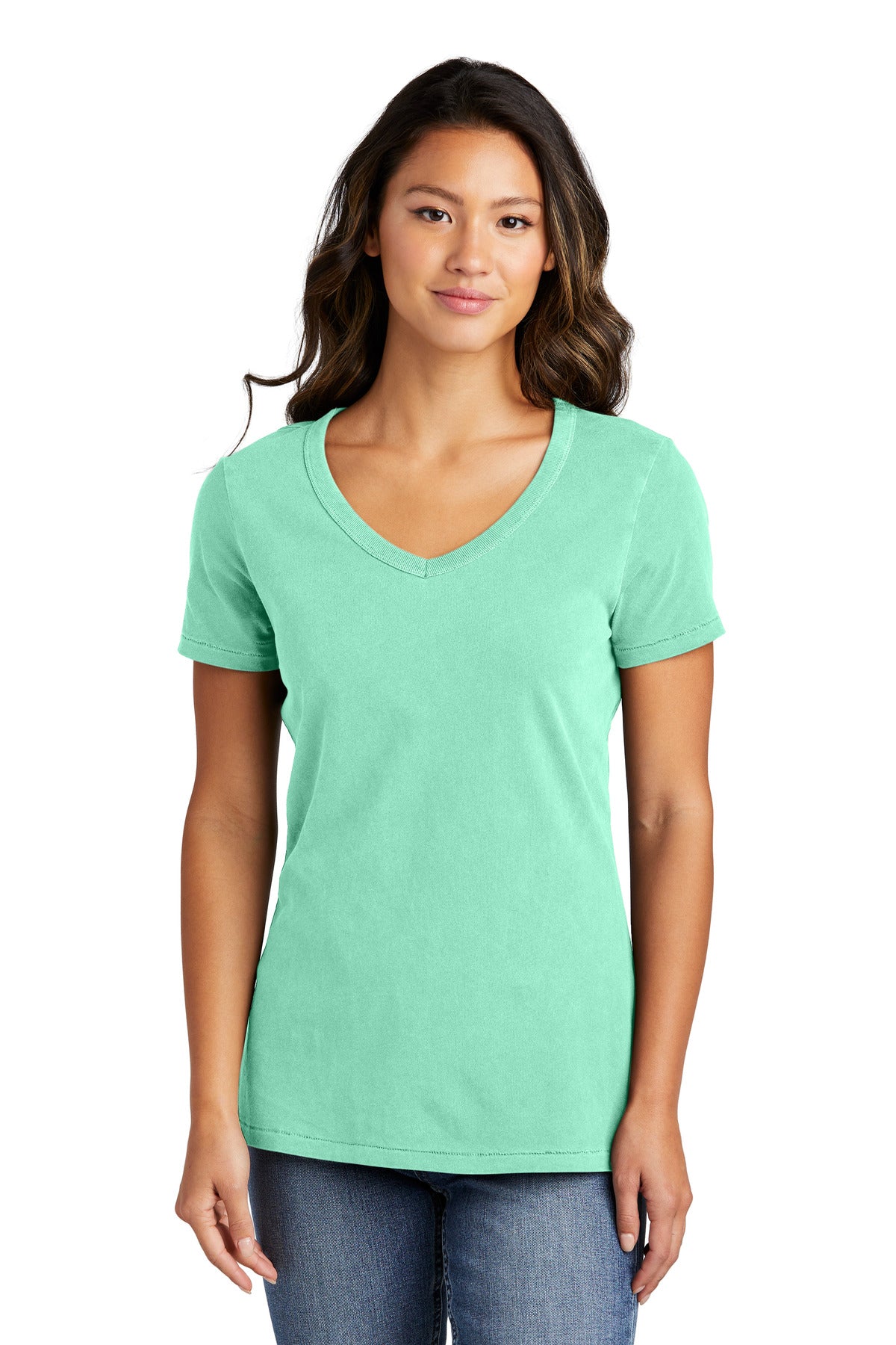 Port & Co™ Women's Beach Wash® Garment-Dyed V-Neck Tee LPC099V