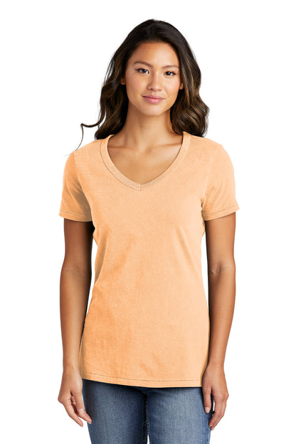 Port & Co™ Women's Beach Wash® Garment-Dyed V-Neck Tee LPC099V