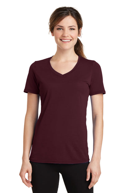 Port & Co™ Women's Performance Blend V-Neck Tee. LPC381V