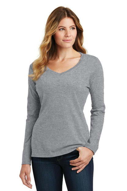 Port & Co™ Women's Long Sleeve Fan Favorite V-Neck Tee. LPC450VLS