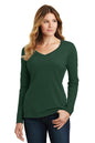 Port & Co™ Women's Long Sleeve Fan Favorite V-Neck Tee. LPC450VLS