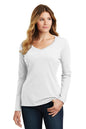 Port & Co™ Women's Long Sleeve Fan Favorite V-Neck Tee. LPC450VLS