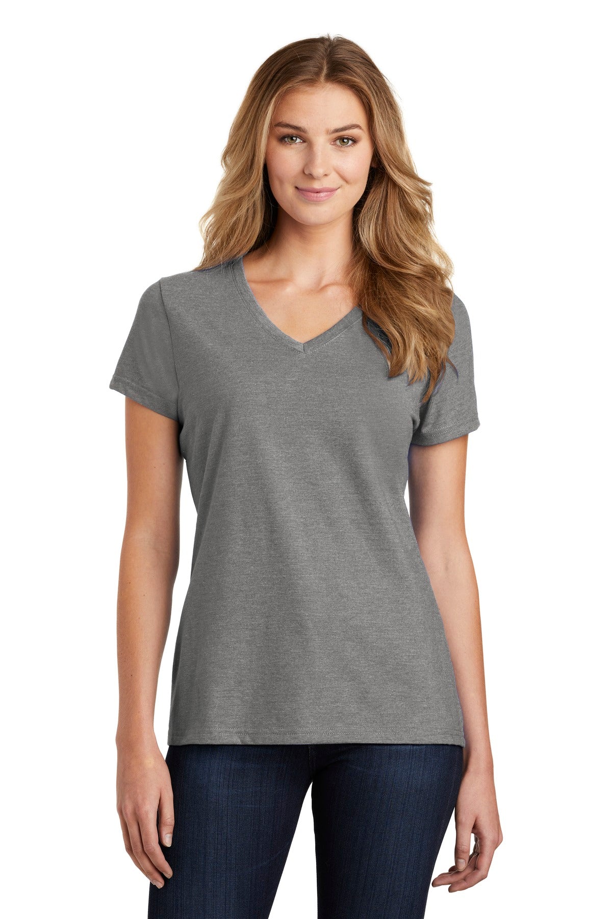 Port & Co™ Women's Fan Favorite™ Blend V-Neck Tee. LPC455V