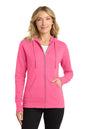Port & Co™ Women's Core Fleece Full-Zip Hooded Sweatshirt. LPC78ZH