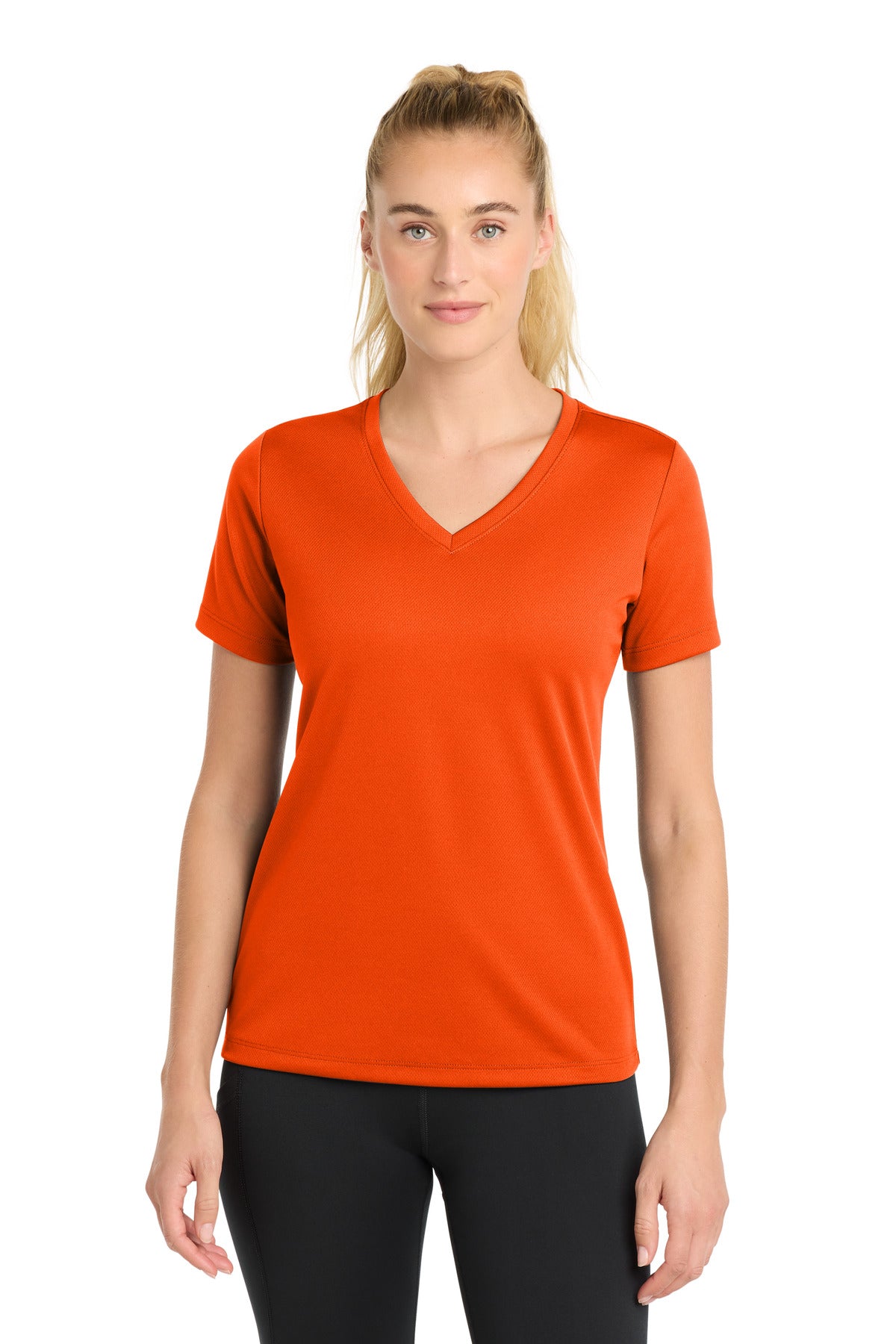 Sport-Tek® Women's PosiCharge® RacerMesh® V-Neck Tee. LST340
