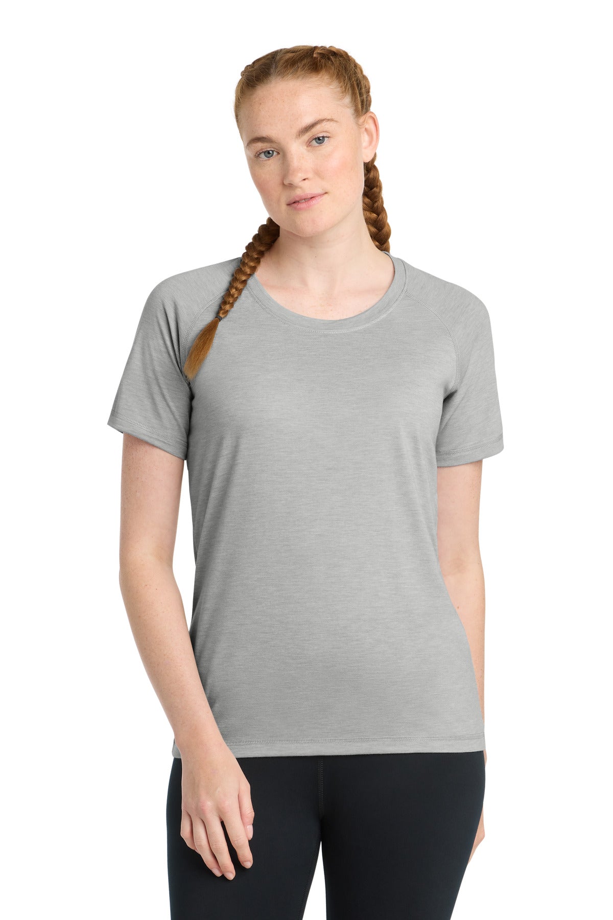 Sport-Tek ® Women's PosiCharge ® Tri-Blend Wicking Scoop Neck Raglan Tee. LST400
