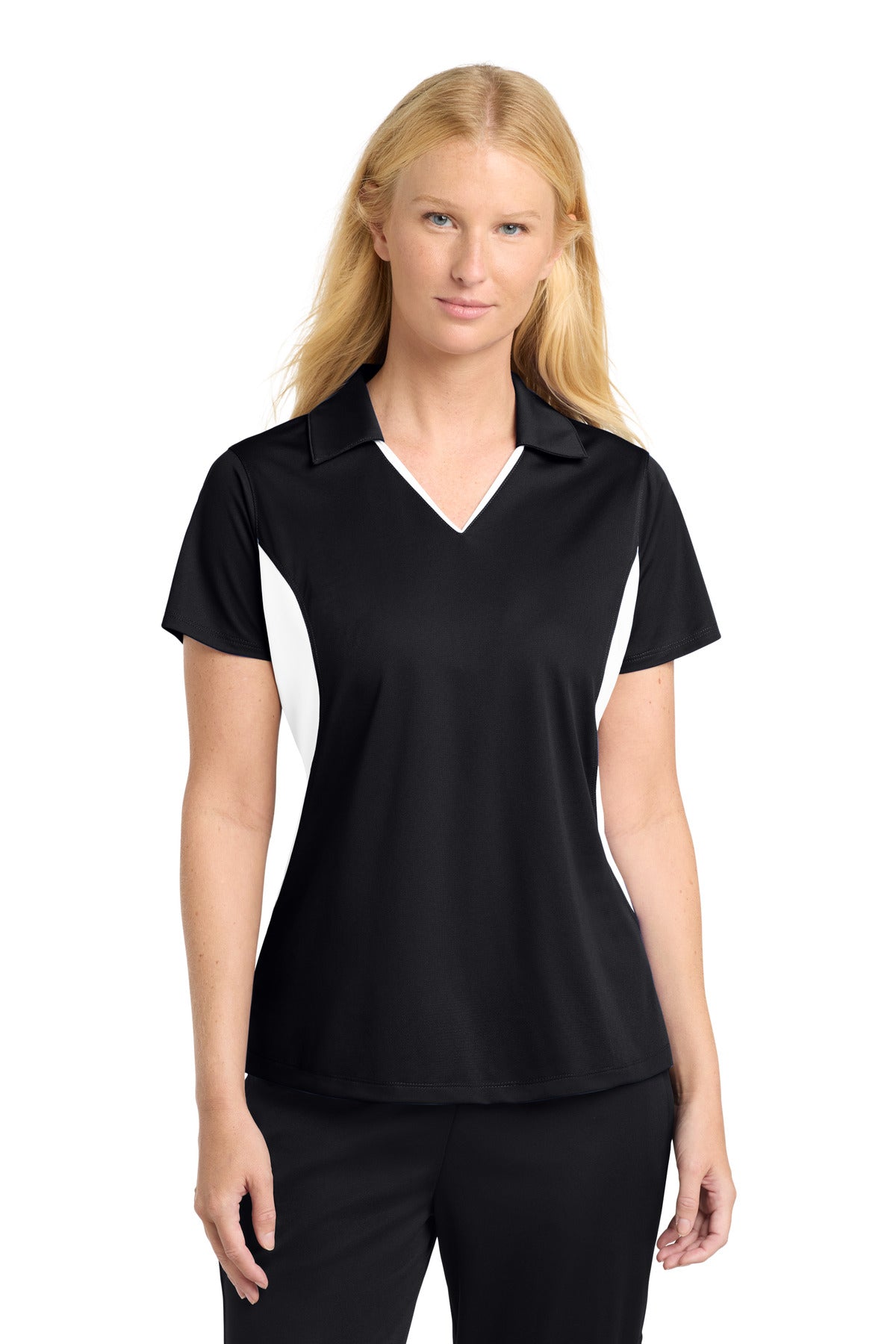 Sport-Tek® Women's Side Blocked Micropique Sport-Wick® Polo. LST655