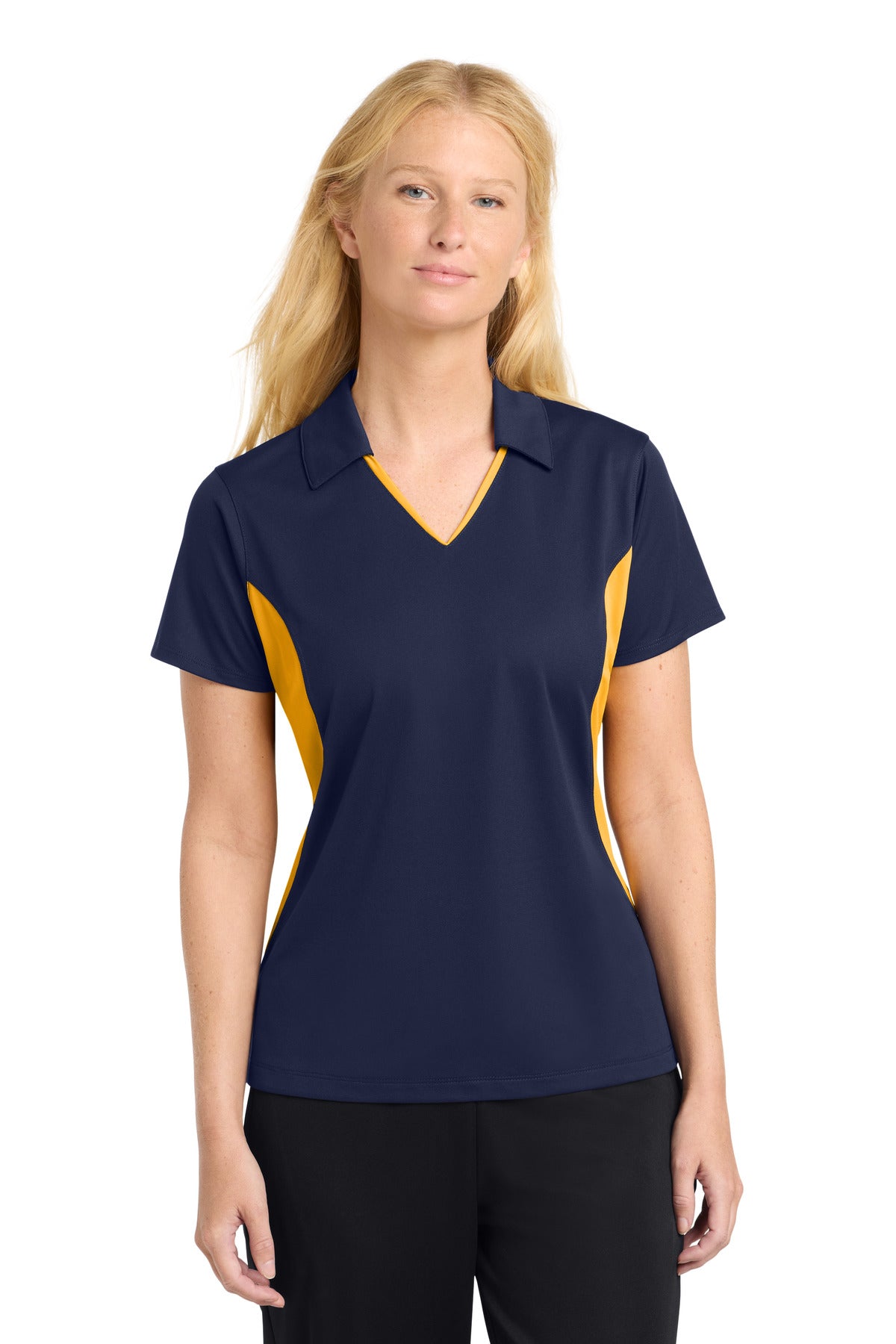 Sport-Tek® Women's Side Blocked Micropique Sport-Wick® Polo. LST655