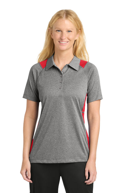 Sport-Tek® Women's Heather Colorblock Contender™ Polo. LST665
