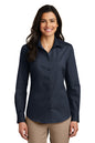 Port Authority® Women's Long Sleeve Carefree Poplin Shirt. LW100
