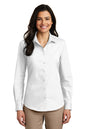 Port Authority® Women's Long Sleeve Carefree Poplin Shirt. LW100