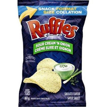 Ruffles Sour Cream & Onion Ridged Potato Chips - 4  Pack (60g)