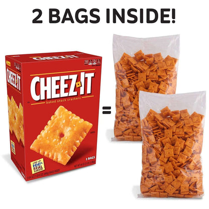 Cheez-It Original Baked Snack Crackers (2-Pack, 24oz Boxes) – Real Cheese, Irresistible Crunch!