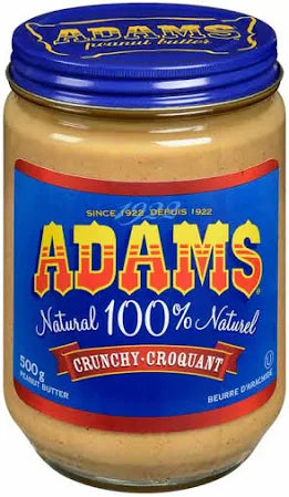 ADAMS Crunchy Peanut Butter – 500g Jar