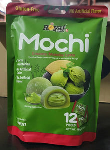 Royal Family Matcha Latte Mochi - Creamy Green Tea Rice Cakes (6.3 oz)