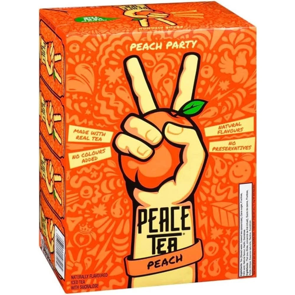 Peace Tea Peach Iced Tea 12-Pack – Refreshing 12oz Cans