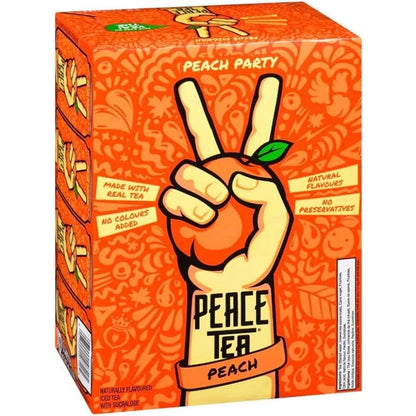 Peace Tea Peach Iced Tea 12-Pack – Refreshing 12oz Cans