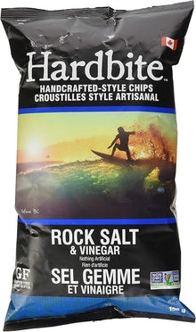 Hardbite Rock Salt and Vinegar Potato Chips, 150g
