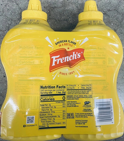 French's 100% Natural Classic Yellow Mustard 30 oz Bottle - 2 PACK