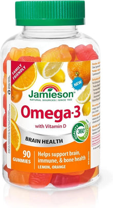Jamieson Omega-3 Gummies with Vitamin D3, 90 count