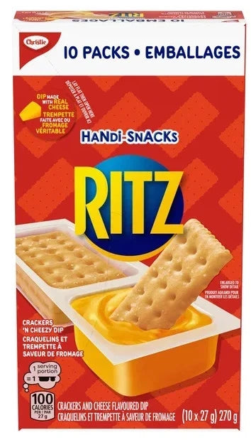 Ritz Handi-Snacks: Classic Crackers & Real Cheese Dip - On-the-Go Snack Pack 27g
