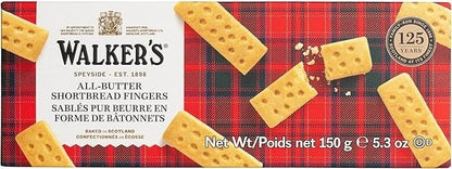 Walker's Pure Butter Shortbread Fingers – Classic Rich & Crumbly Cookies – 5.3 oz Pack