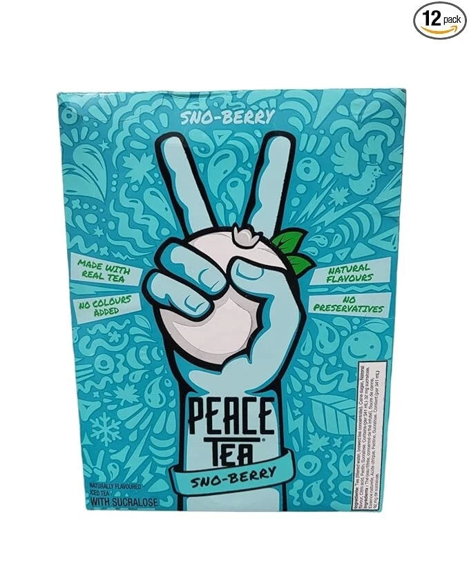 Peace Tea Sno-Berry Iced Tea - 12 Pack Refreshing Berry Flavor (11.5 fl oz Cans)
