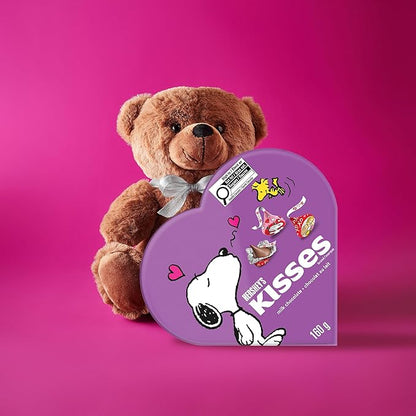 HERSHEY'S KISSES SNOOP & Friends Heart Box, Chocolate Candy Gift, 160g